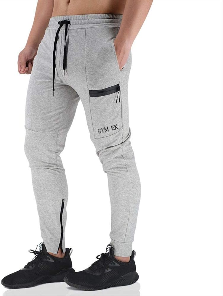 Mens Gym Jogger Pants with Slim Fit and Leg Zipper Indonesia Ubuy